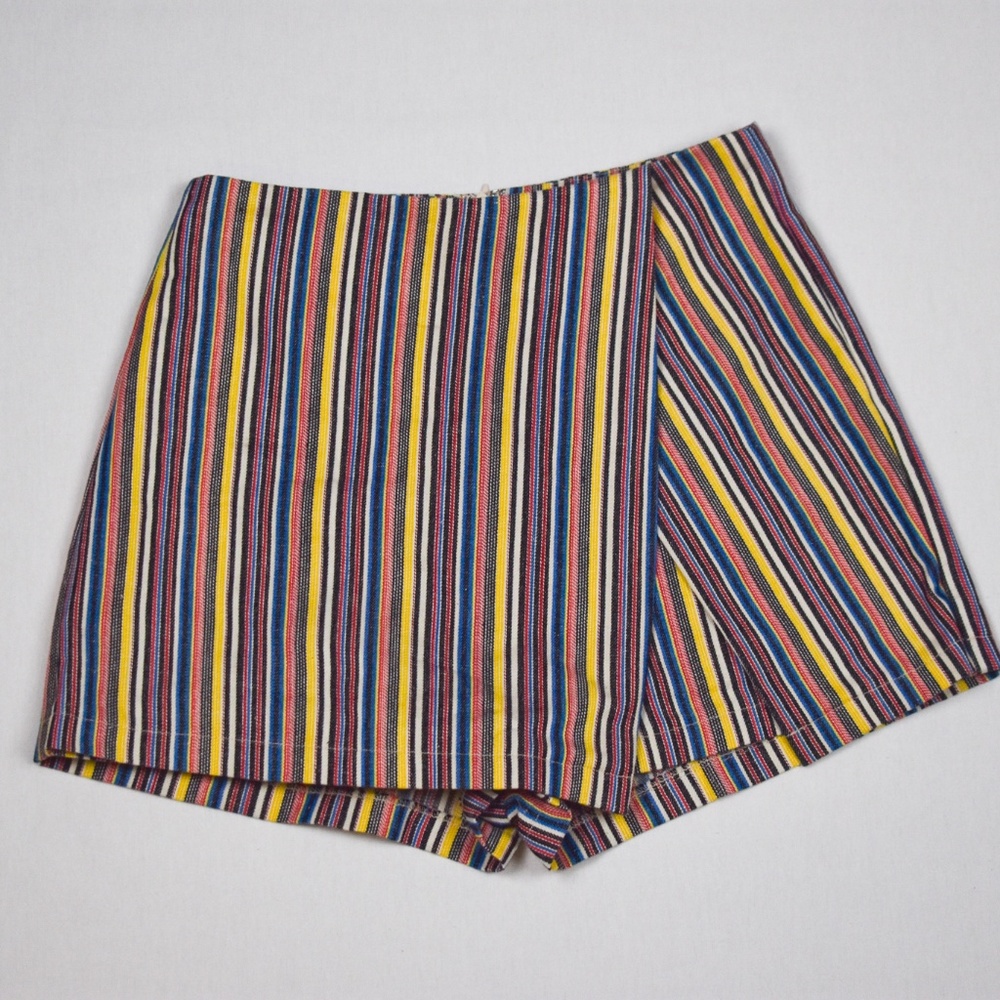 Rainbow striped skort